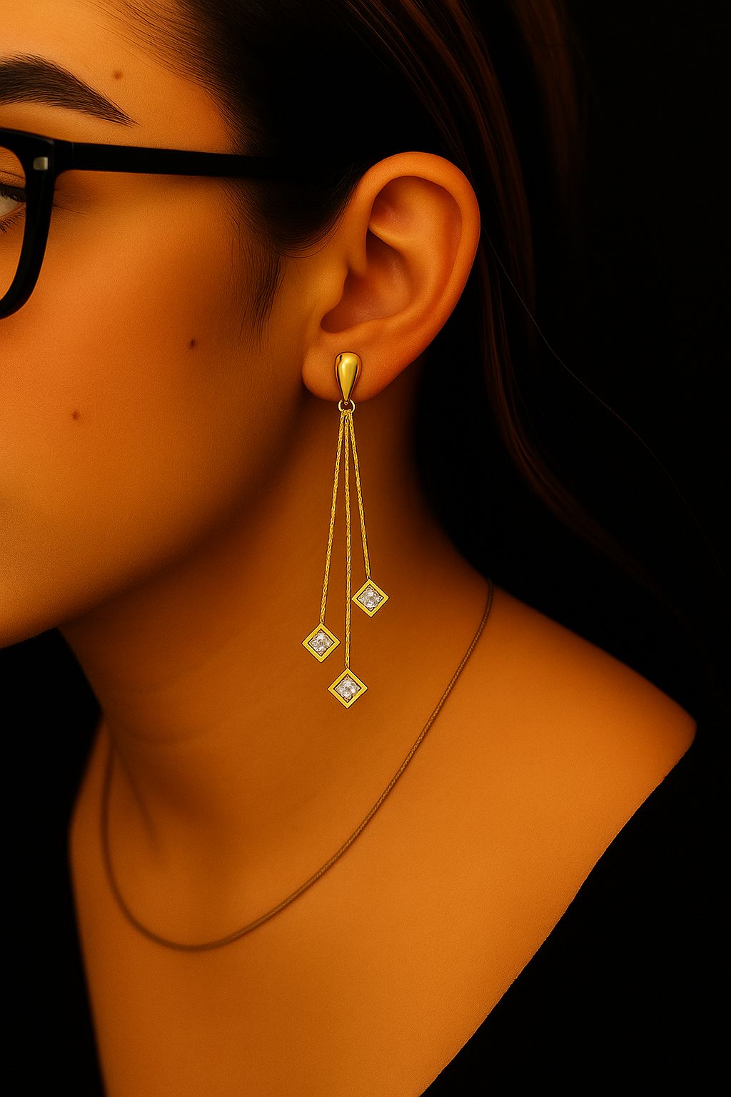 Brinco Elegance Gold Folheado