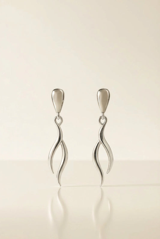 Brinco Ondas do Mar Prata 925