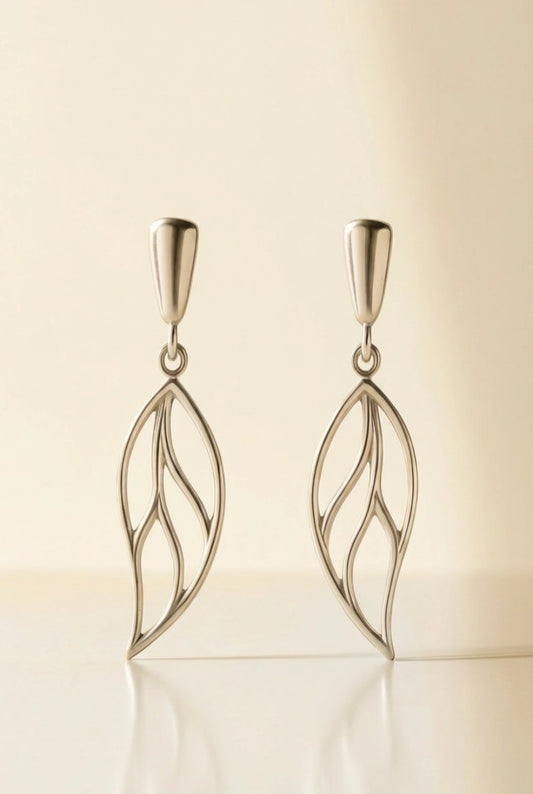 Brinco Folhas de Prata 925