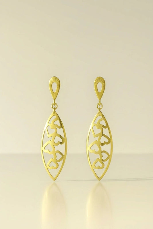 Brinco Gota Vazado com Zircônia