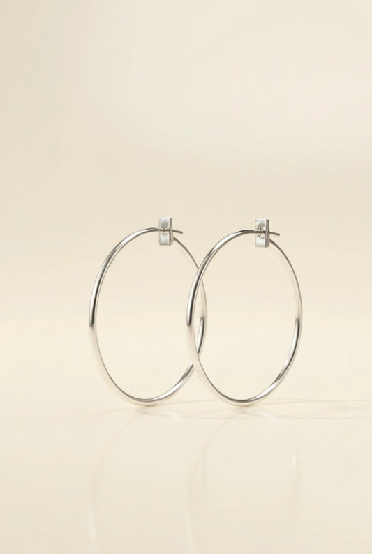 Brinco de Argola Oval Prata