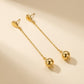 Brinco Dourado 24K de Corrente com Bola