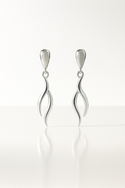 Brinco de Prata Ondas do Mar