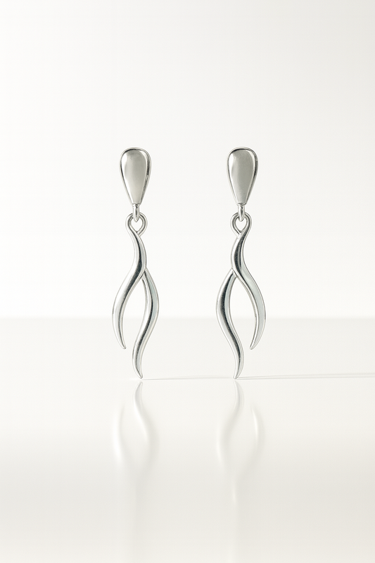 Brinco de Prata Ondas do Mar