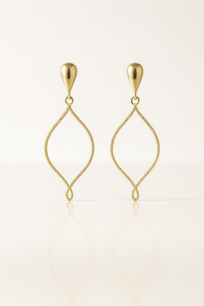 Brinco Folheado a Ouro Design Elegance