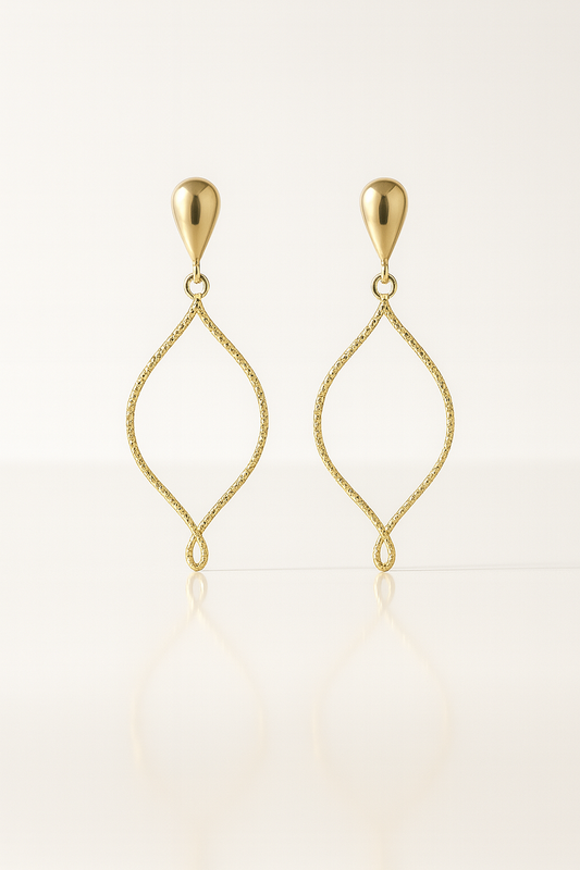 Brinco Folheado a Ouro Design Elegance