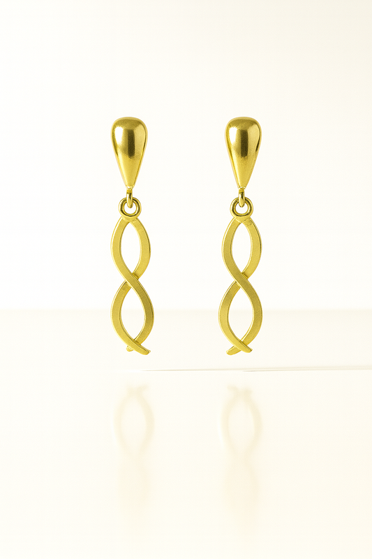 Brinco Infinity Folheado a Ouro