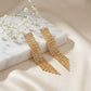 Brinco Dourado 24k de Luxo com 123 Pedras de Strass