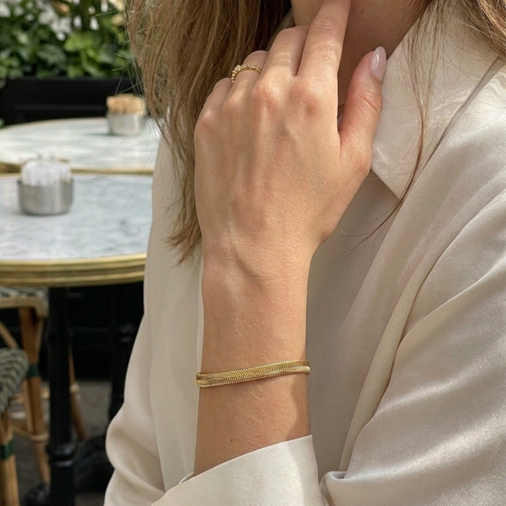 Pulseira Dourada 24K Clear Paris
