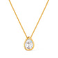Colar Dourado de Gota em Zircônia