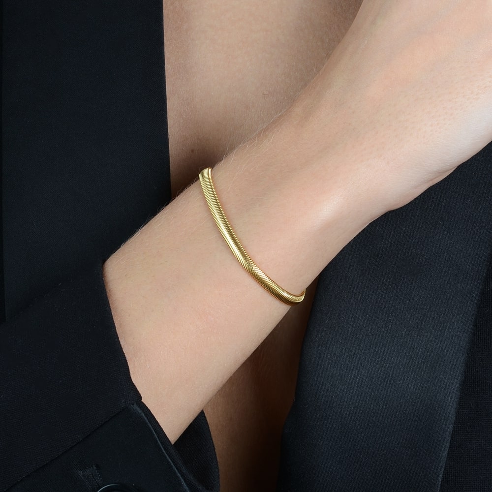 Pulseira Dourada Rabo de Rato - Galeria