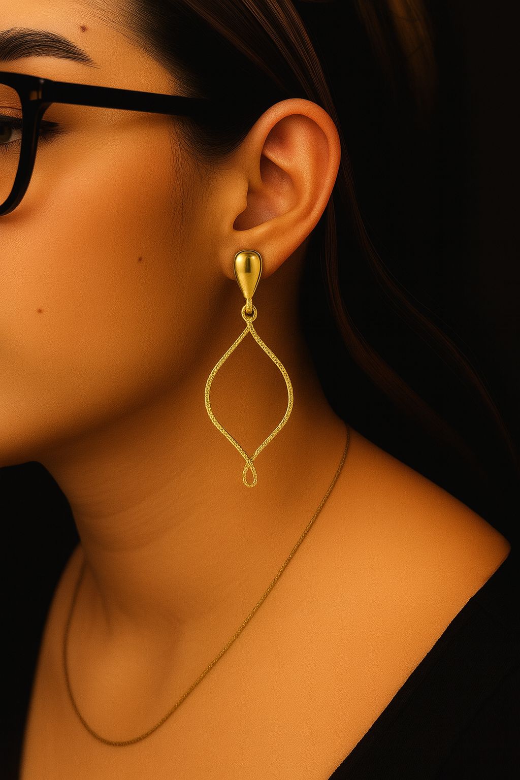 Brinco Folheado a Ouro Design Elegance