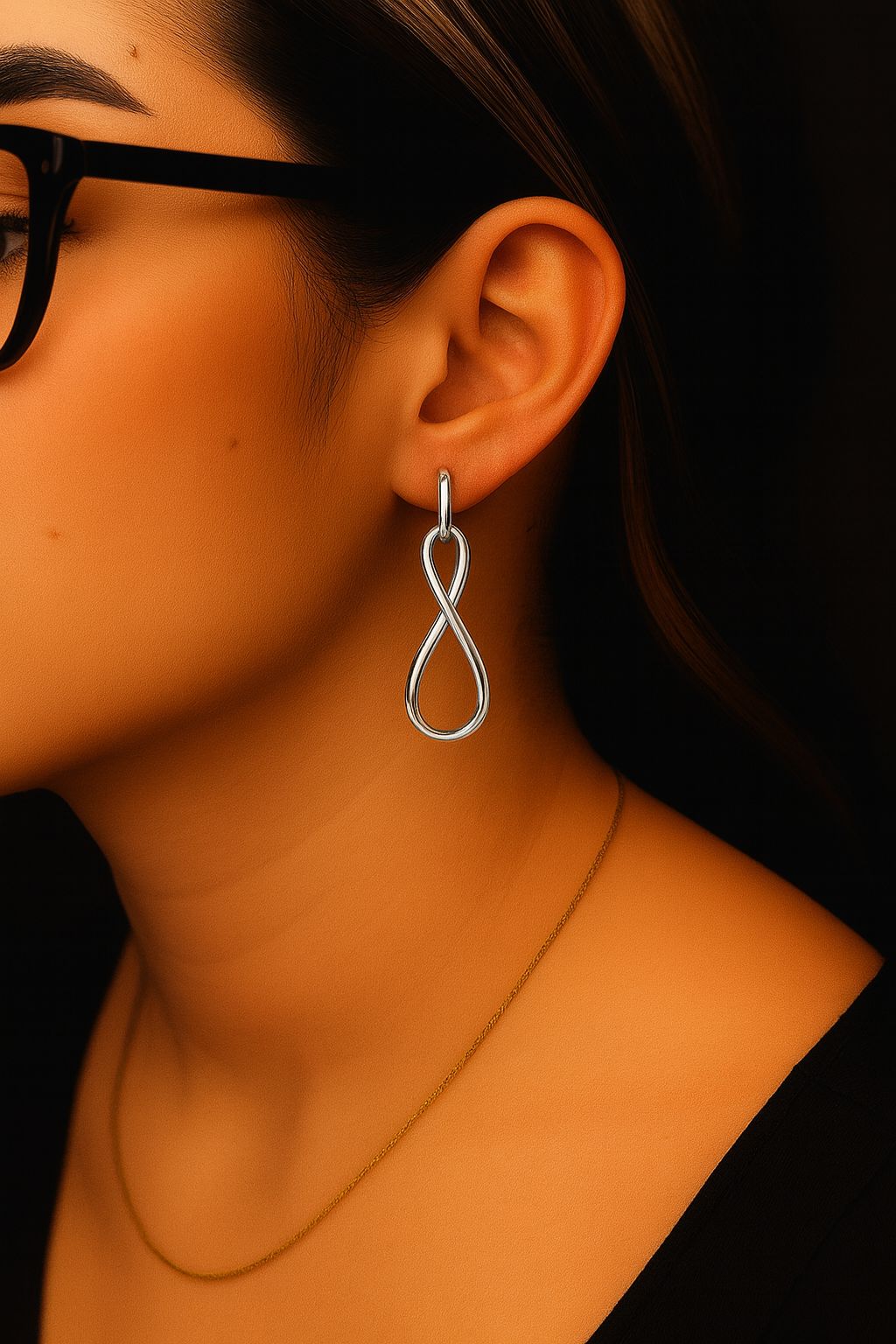Brinco Argola Infinity em Prata