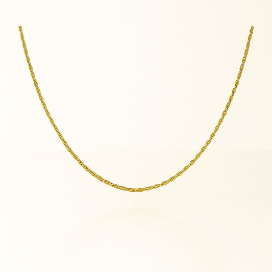 Corrente Ondas Delicadas Folheada a Ouro