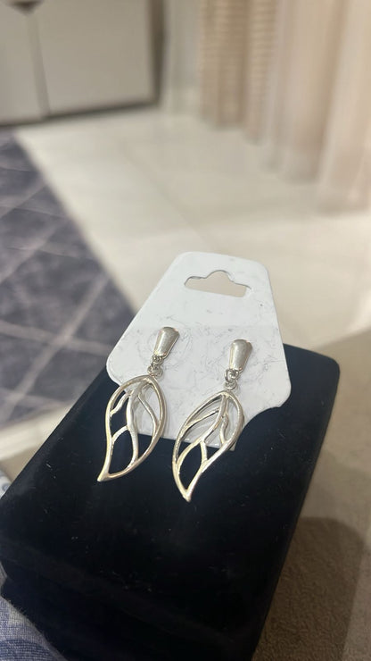 Brinco de Prata 925 Premium Folhas
