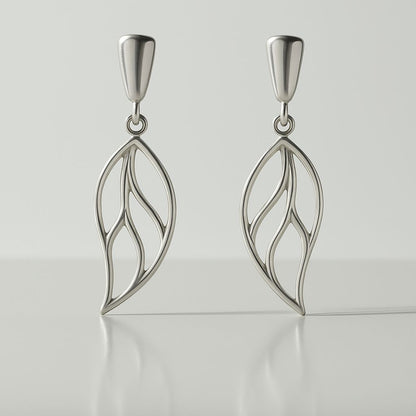 Brinco de Prata 925 Premium Folhas
