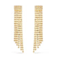 Brinco Dourado de Luxo com 123 Pedras de Strass