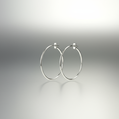 Brinco de Argola Oval Prata