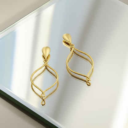 Brinco Folheado a Ouro Design Elegance