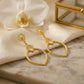 Brinco Dourado 24K Luxo Gota de Gala